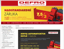 Tablet Screenshot of defro.cz